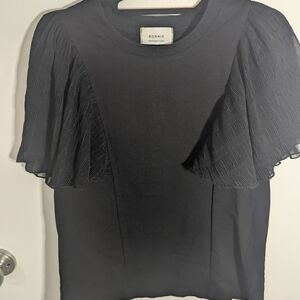 BONNIE Black Women's Short Sleeve Top | Size Medium